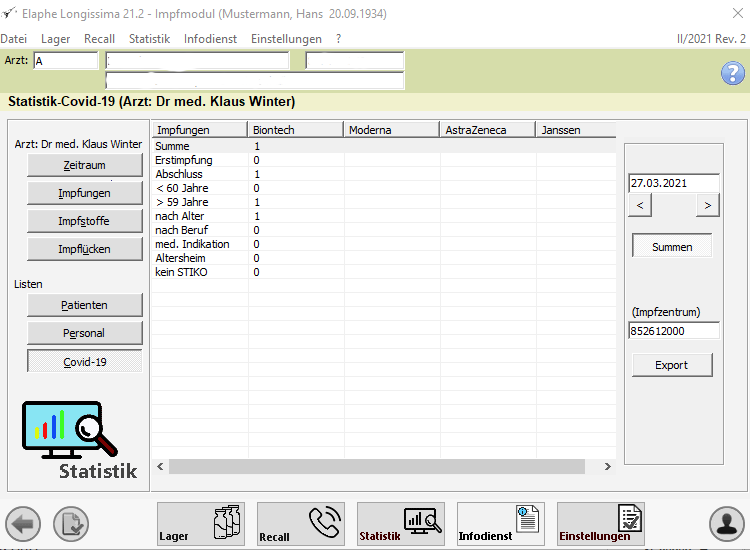 Impfmodul Praxissoftware Elaphe Longissima